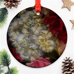 Hydrangea Arrangement Ii Ornament (round) by okhismakingart