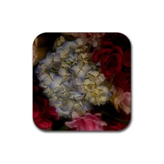 Hydrangea Arrangement Ii Rubber Coaster (square)  by okhismakingart