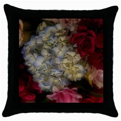 Hydrangea Arrangement Ii Throw Pillow Case (black) by okhismakingart