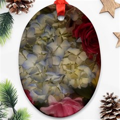 Hydrangea Arrangement Ii Oval Ornament (two Sides) by okhismakingart