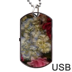 Hydrangea Arrangement Ii Dog Tag Usb Flash (two Sides) by okhismakingart