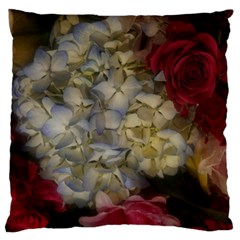 Hydrangea Arrangement Ii Large Cushion Case (two Sides) by okhismakingart