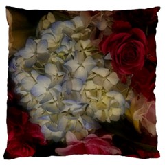 Hydrangea Arrangement Ii Large Flano Cushion Case (two Sides) by okhismakingart