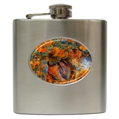 Rainbow Fossil Hip Flask (6 Oz) by okhismakingart