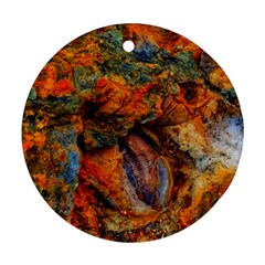 Rainbow Fossil Round Ornament (two Sides) by okhismakingart