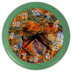 Rainbow Fossil Color Wall Clock by okhismakingart