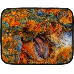 Rainbow Fossil Fleece Blanket (mini) by okhismakingart