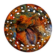 Rainbow Fossil Round Filigree Ornament (two Sides) by okhismakingart