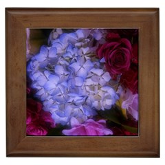 Hydrangea Arrangement Ii (blue Tint) Framed Tiles by okhismakingart