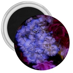 Hydrangea Arrangement Ii (blue Tint) 3  Magnets by okhismakingart