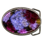 Hydrangea Arrangement II (Blue Tint) Belt Buckles Front