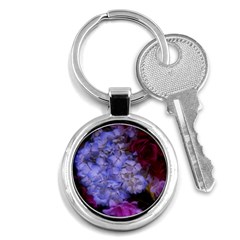 Hydrangea Arrangement Ii (blue Tint) Key Chains (round)  by okhismakingart