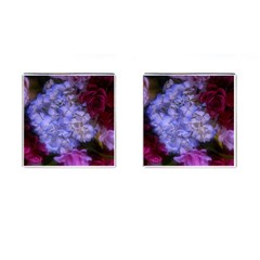 Hydrangea Arrangement Ii (blue Tint) Cufflinks (square) by okhismakingart