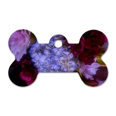 Hydrangea Arrangement Ii (blue Tint) Dog Tag Bone (one Side) by okhismakingart