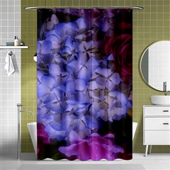 Hydrangea Arrangement Ii (blue Tint) Shower Curtain 48  X 72  (small)  by okhismakingart