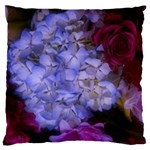 Hydrangea Arrangement II (Blue Tint) Large Cushion Case (Two Sides) Front