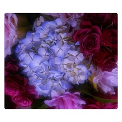 Hydrangea Arrangement Ii (blue Tint) Double Sided Flano Blanket (small)  by okhismakingart