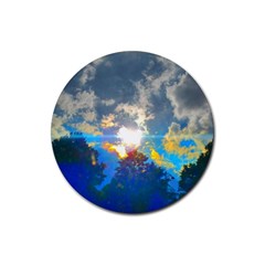 Broken Sky Rubber Round Coaster (4 Pack)  by okhismakingart