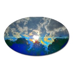 Broken Sky Oval Magnet by okhismakingart