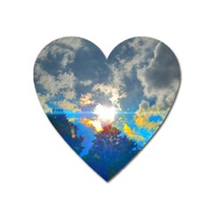 Broken Sky Heart Magnet by okhismakingart