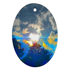 Broken Sky Oval Ornament (two Sides) by okhismakingart