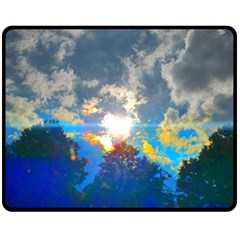 Broken Sky Fleece Blanket (medium)  by okhismakingart