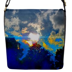 Broken Sky Flap Closure Messenger Bag (s) by okhismakingart