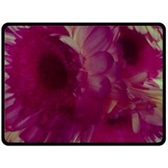 Pink Highlighted Flowers Fleece Blanket (large)  by okhismakingart