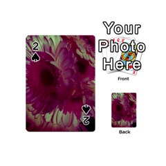 Pink Highlighted Flowers Playing Cards 54 (mini) by okhismakingart