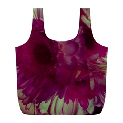 Pink Highlighted Flowers Full Print Recycle Bag (l) by okhismakingart