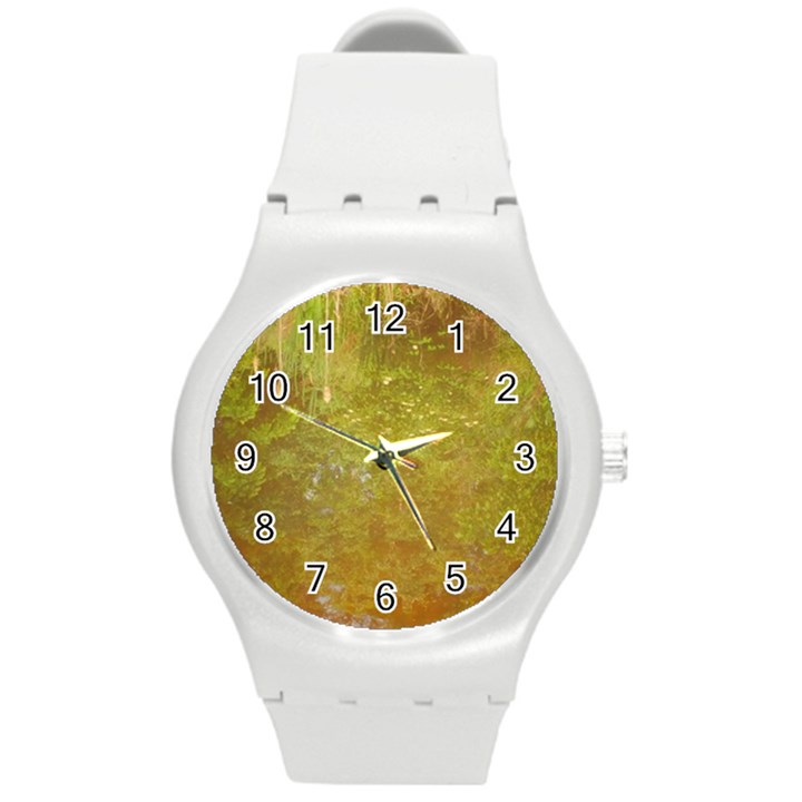 Lake Reflection Round Plastic Sport Watch (M)