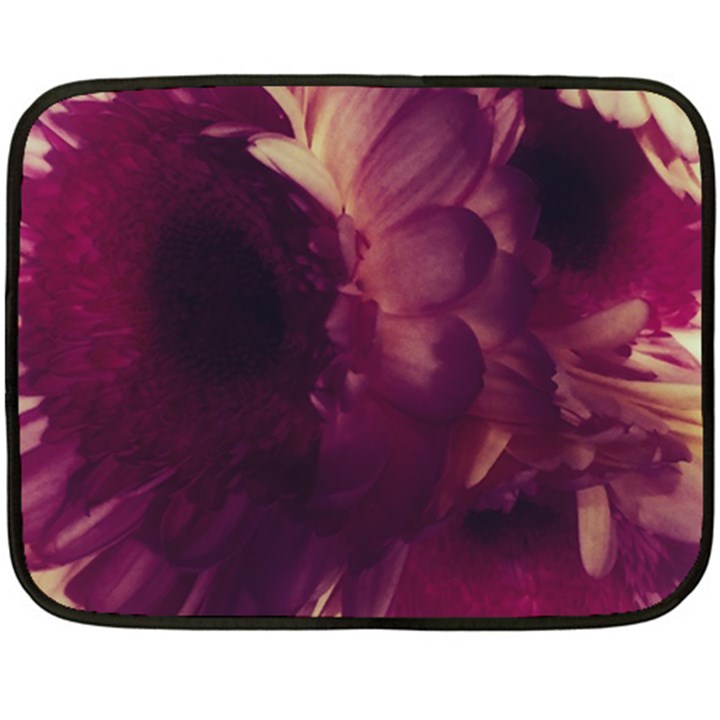 Purple Highlighted Flowers Fleece Blanket (Mini)