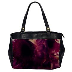 Purple Highlighted Flowers Oversize Office Handbag by okhismakingart