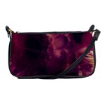 Purple Highlighted Flowers Shoulder Clutch Bag Front