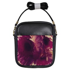 Purple Highlighted Flowers Girls Sling Bag by okhismakingart