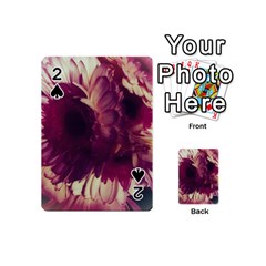 Purple Highlighted Flowers Playing Cards 54 (mini) by okhismakingart