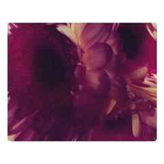 Purple Highlighted Flowers Double Sided Flano Blanket (large)  by okhismakingart