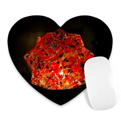 Glowing Stained Glass Lamp Heart Mousepads by okhismakingart