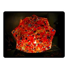 Glowing Stained Glass Lamp Fleece Blanket (small) by okhismakingart