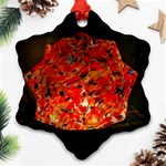 Glowing Stained Glass Lamp Snowflake Ornament (Two Sides) Back