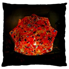 Glowing Stained Glass Lamp Standard Flano Cushion Case (one Side) by okhismakingart