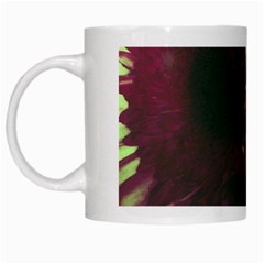 Green Glowing Flower White Mugs by okhismakingart