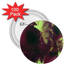 Green Glowing Flower 2 25  Buttons (100 Pack)  by okhismakingart