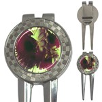 Green Glowing Flower 3-in-1 Golf Divots Front