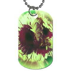 Green Glowing Flower Dog Tag (one Side) by okhismakingart