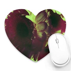 Green Glowing Flower Heart Mousepads by okhismakingart