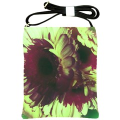 Green Glowing Flower Shoulder Sling Bag by okhismakingart