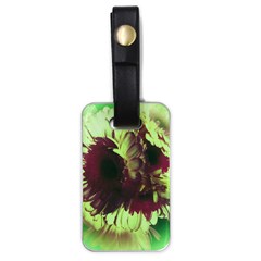 Green Glowing Flower Luggage Tags (one Side)  by okhismakingart