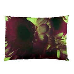 Green Glowing Flower Pillow Case (two Sides) by okhismakingart