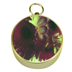 Green Glowing Flower Gold Compasses by okhismakingart